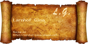 Larnhof Gina névjegykártya